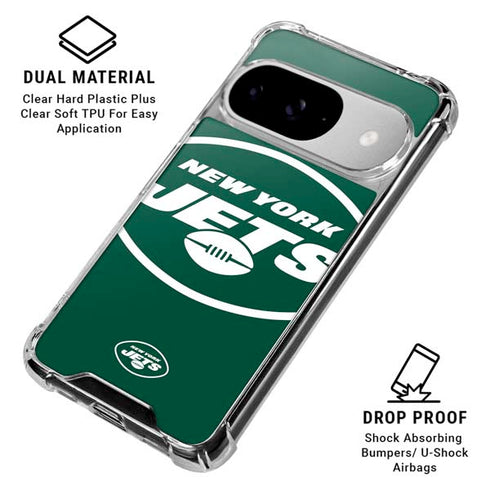 NFL New York Jets Large Logo Google Pixel 10 Clear Case
